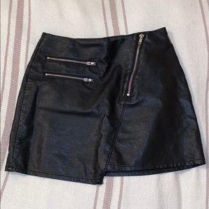 Pleather mini skirt